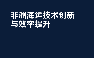 非洲海运技术创新与效率提升