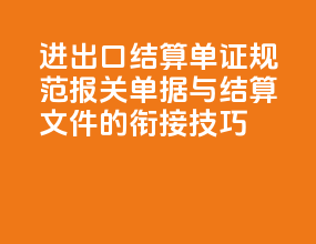 进出口结算单证规范：报关单据与结算文件的衔接技巧