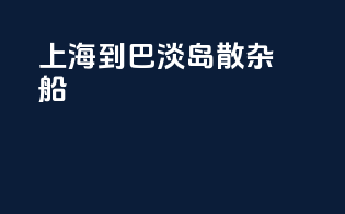 上海到巴淡岛散杂船