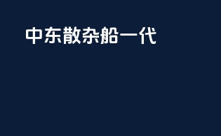 中东散杂船一代