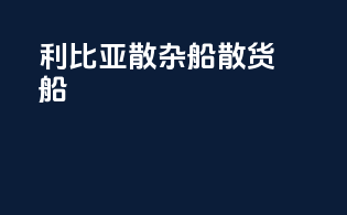 利比亚散杂船散货船