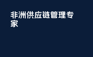 非洲供应链管理专家