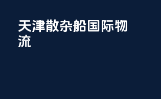 天津散杂船国际物流