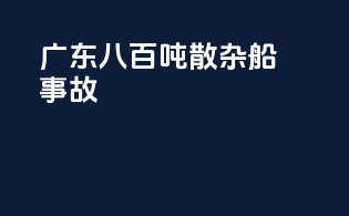 广东八百吨散杂船事故