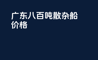 广东八百吨散杂船价格