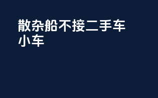 散杂船不接二手车小车