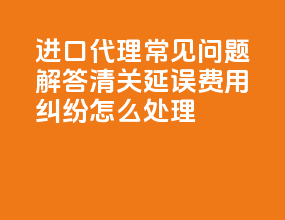 进口代理常见问题解答：清关延误、费用纠纷怎么处理
