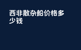 西非散杂船价格多少钱
