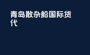 青岛散杂船国际货代