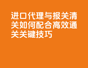 进口代理与报关清关如何配合？高效通关关键技巧