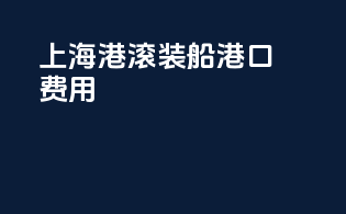 上海港滚装船 港口费用