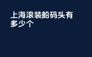 上海滚装船码头有多少个