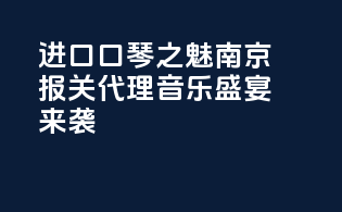 “进口口琴之魅，南京报关代理”，音乐盛宴来袭！