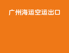 广州海运空运出口
