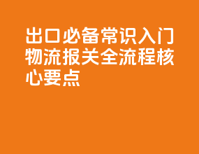 出口必备常识入门：物流、报关全流程核心要点