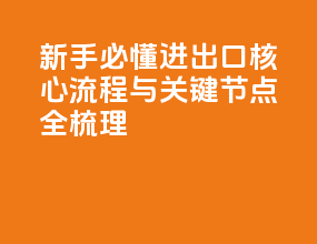 新手必懂！进出口核心流程与关键节点全梳理