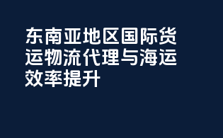 东南亚地区国际货运物流代理与海运效率提升