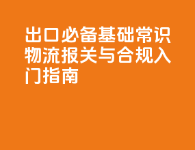 出口必备基础常识：物流、报关与合规入门指南