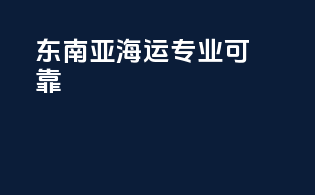 东南亚海运，专业可靠