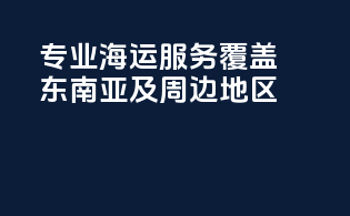 专业海运服务，覆盖东南亚及周边地区