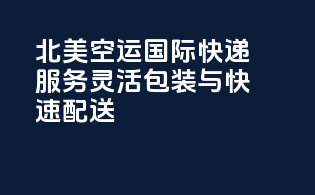 北美空运国际快递服务，灵活包装与快速配送