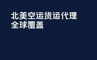 北美空运货运代理全球覆盖