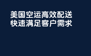 美国FBA空运高效配送，快速满足客户需求
