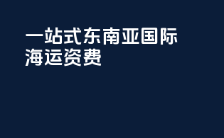 一站式东南亚国际海运资费