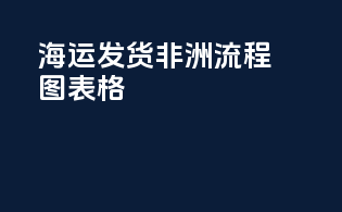 海运发货非洲流程图表格