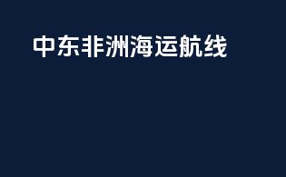 中东非洲海运航线