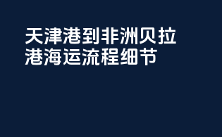 天津港到非洲贝拉港海运流程细节