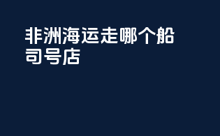 非洲海运走哪个船司号店