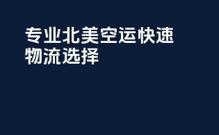 专业北美空运，快速物流选择