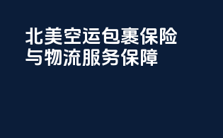 北美空运包裹保险与物流服务保障