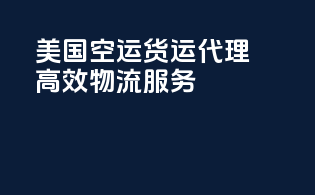 美国FBA空运货运代理，高效物流服务