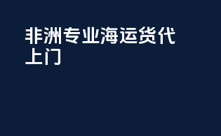 非洲专业海运货代上门