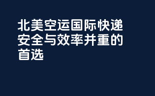 北美空运国际快递，安全与效率并重的首选