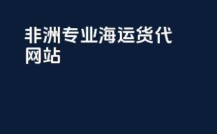 非洲专业海运货代网站