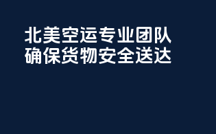 北美空运：专业团队，确保货物安全送达