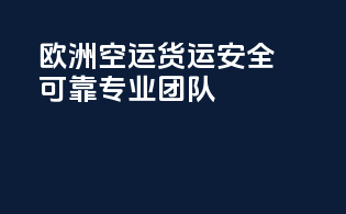 欧洲空运货运，安全可靠，专业团队