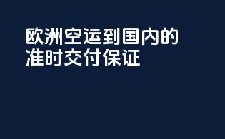 欧洲空运到国内的准时交付保证