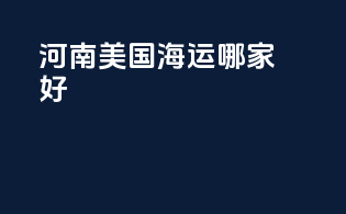 河南美国海运哪家好