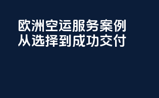 欧洲空运服务案例：从选择到成功交付
