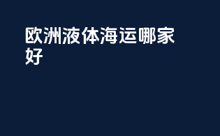 欧洲液体海运哪家好