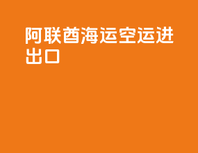 阿联酋海运空运进出口