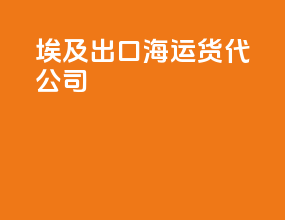 埃及出口海运货代公司
