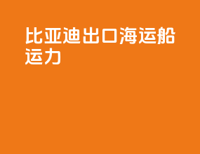 比亚迪出口海运船运力