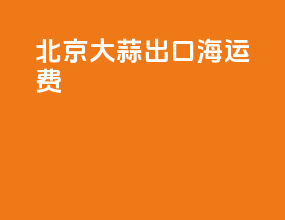 北京大蒜出口海运费