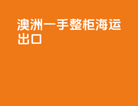 澳洲一手整柜海运出口