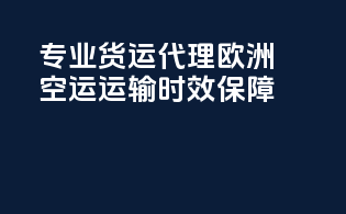 专业货运代理，欧洲空运运输时效保障